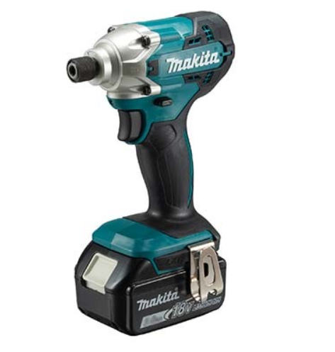 ชุดสว่านไขควงไร้สาย MAKITA 18 โวลต์ รุ่น DTD156SF1J พร้อมแบตเตอรี่และแท่นชาร์จ