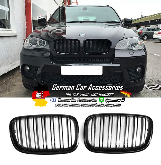 กระจังหน้าซี่คู่ BMW E70 สีดำเงา