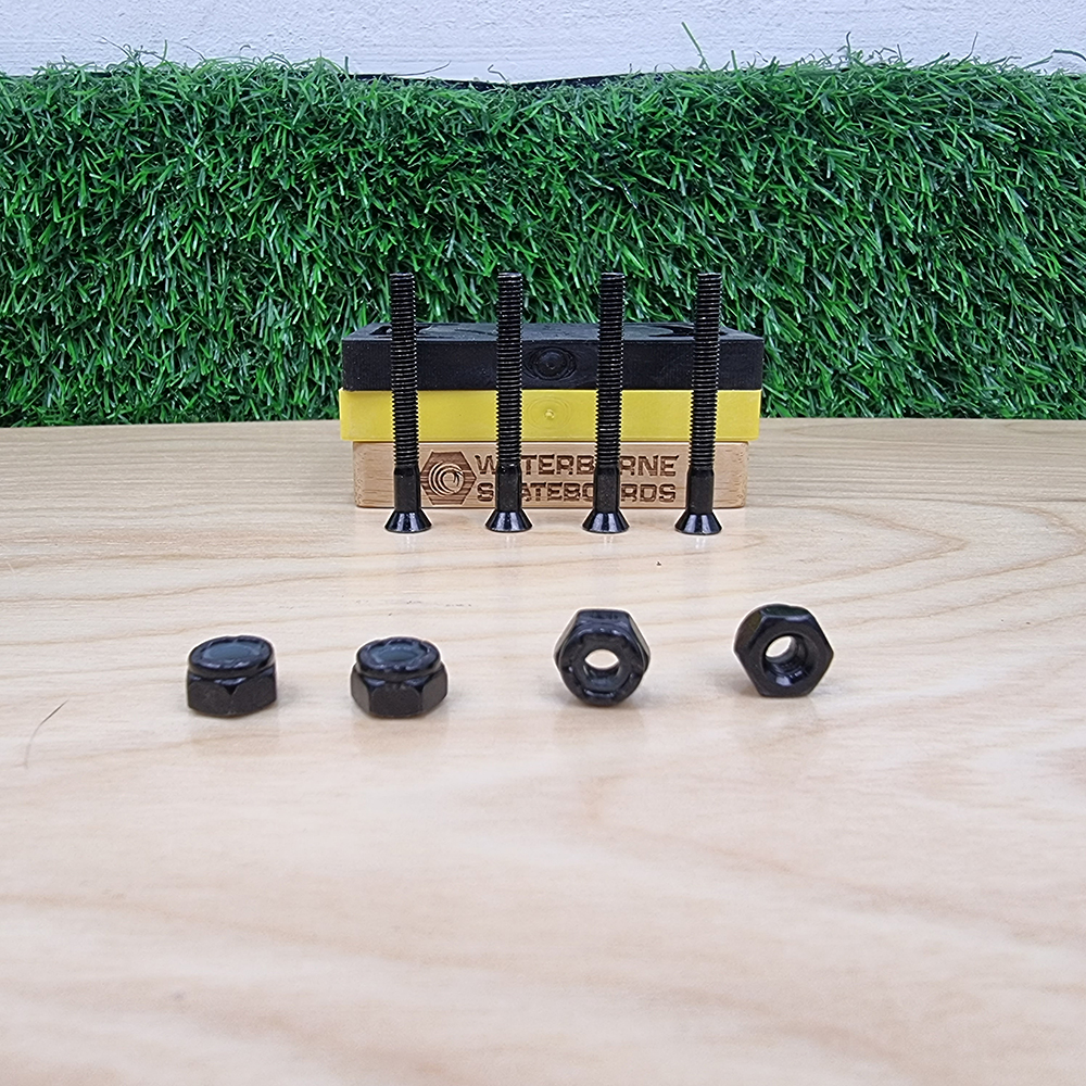 [0309] น็อตดำยึดทรัค มีบ่าไม่กินไม้ ยาว 1.5" 1.75" 2" 2.5" 3" เกรดดี