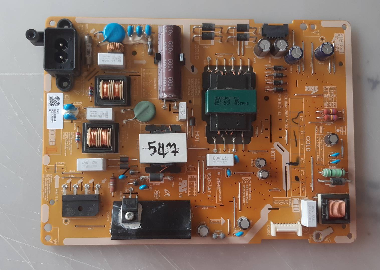 อันที่ 547 Samsung UN43J5202AK ซัฟฟลาย BN44-00852B ดีเทสแล้ว