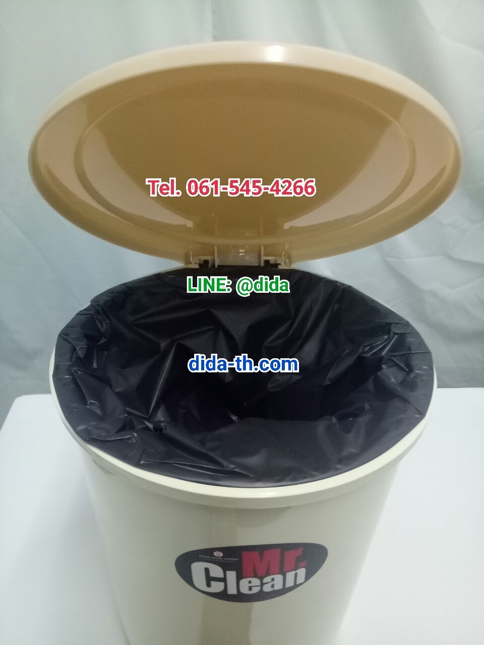 ถังขยะเท้าเหยียบ ทรงกลม 12 ลิตร