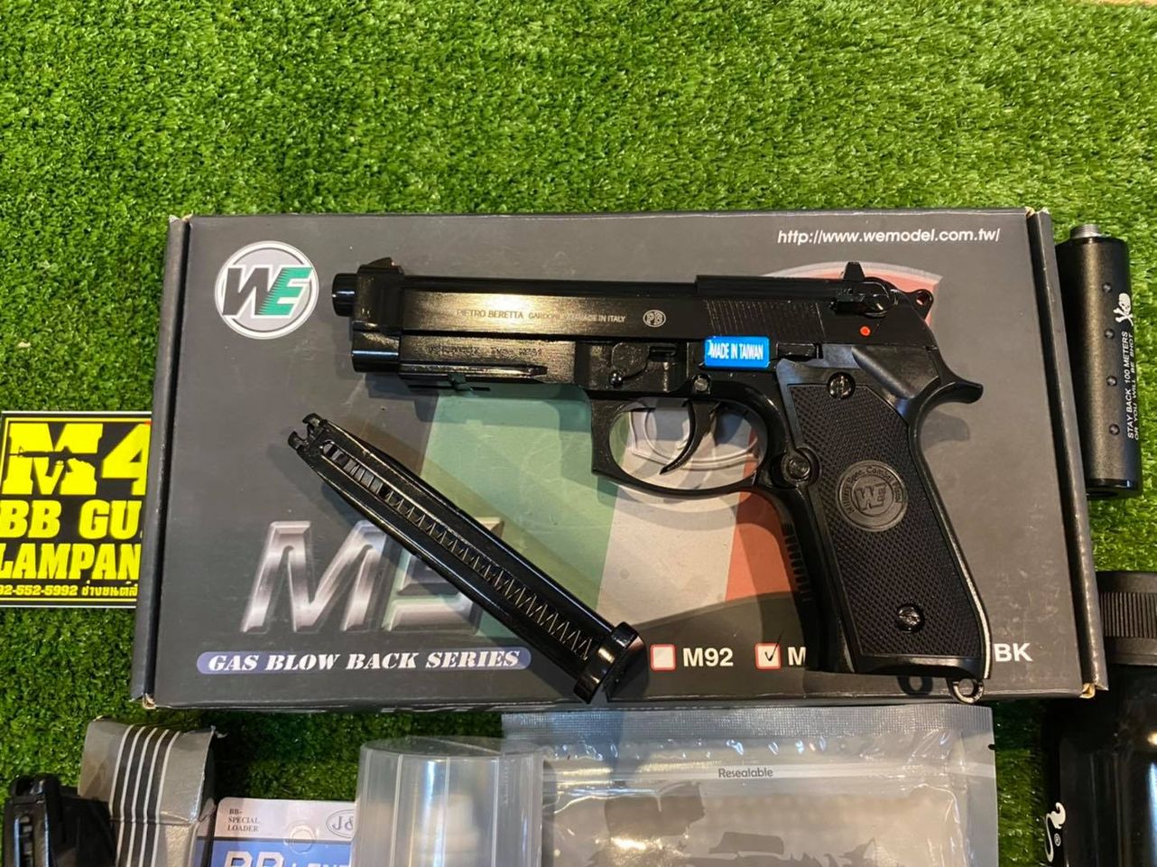 WE - M9A1 Beretta (Full Auto) - สีดำ