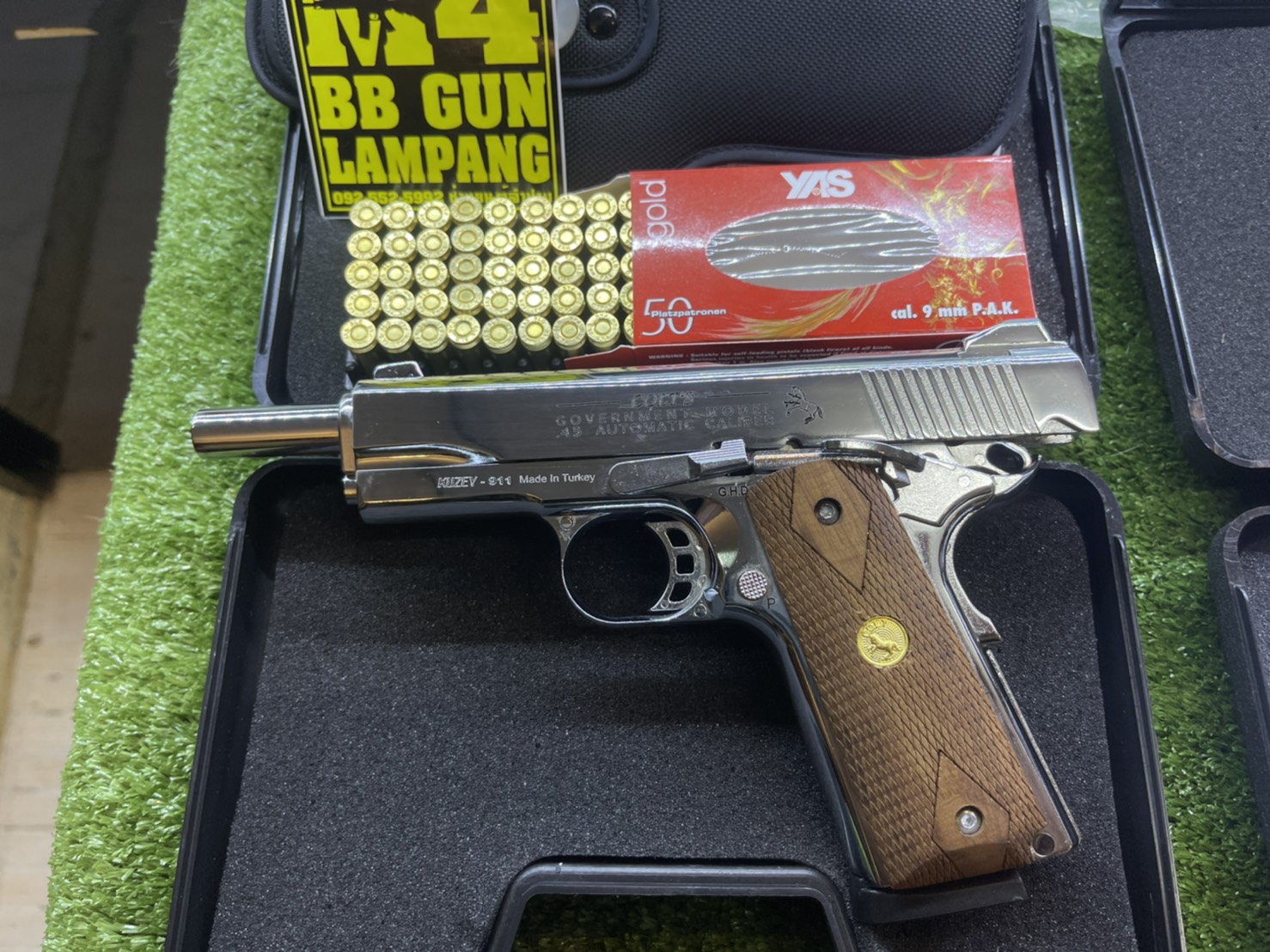 KUZEY M1911 ลาย Government ลำกล้อง 5" เงินเงา