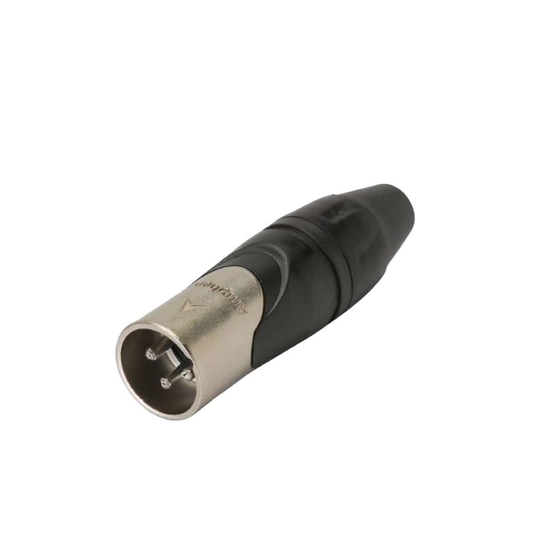 หัวแจ๊คไมโครโฟนแบบ XLR Net ตัวผู้ Amphenol XLR NET รุ่น RJX8M สีเงิน