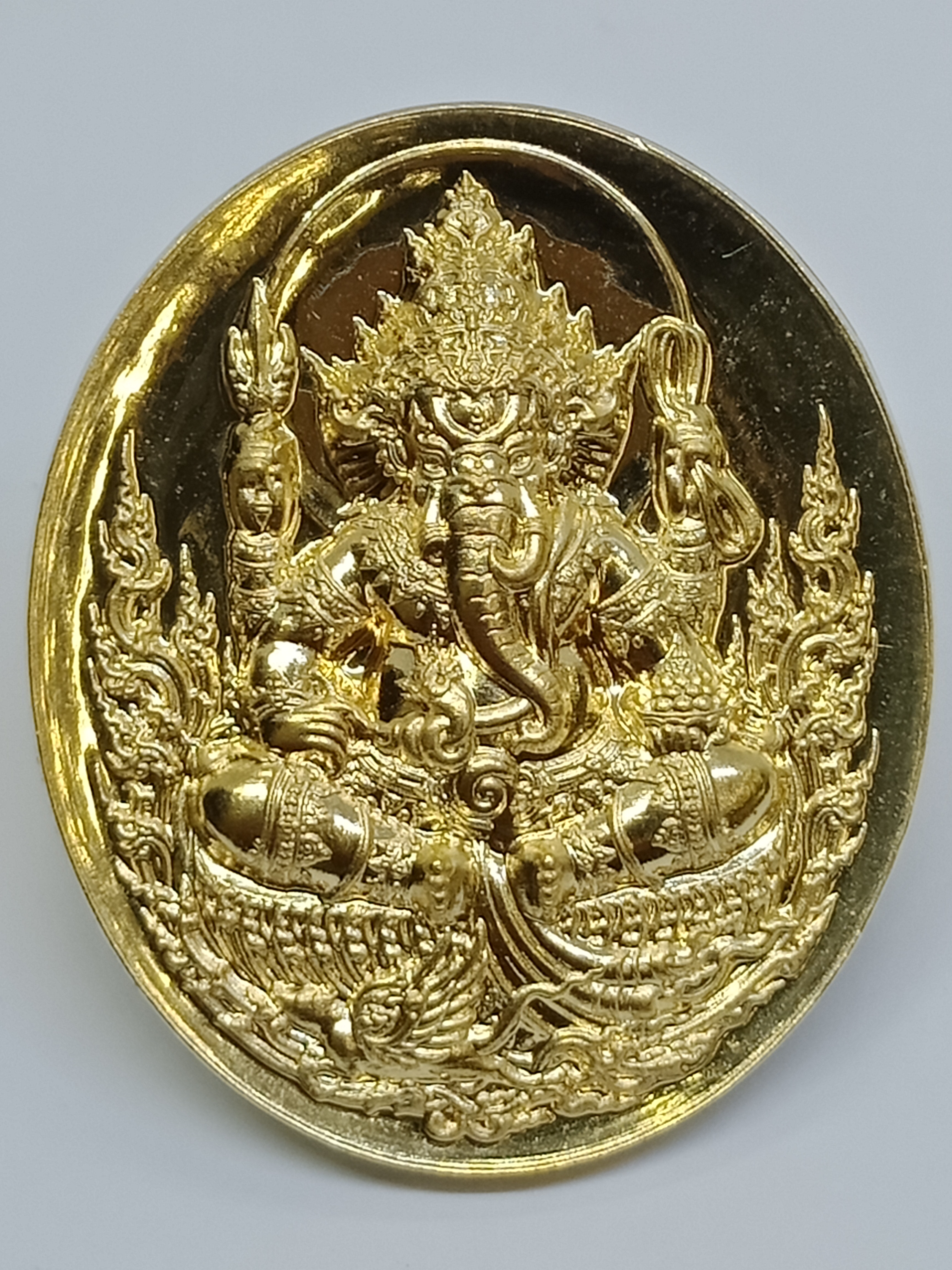 เหรียญพระพิฆเนศ มหาสมบัติ เนื้อ : ทองระฆัง