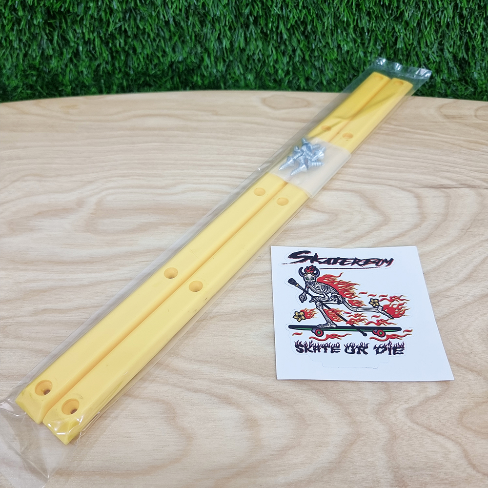 0302 rail guard skateboard ใช้ติดใต้แผ่นสเก็ตบอร์ดกันรอย มีน็อตมาให้ สายรูดราวต้องมี