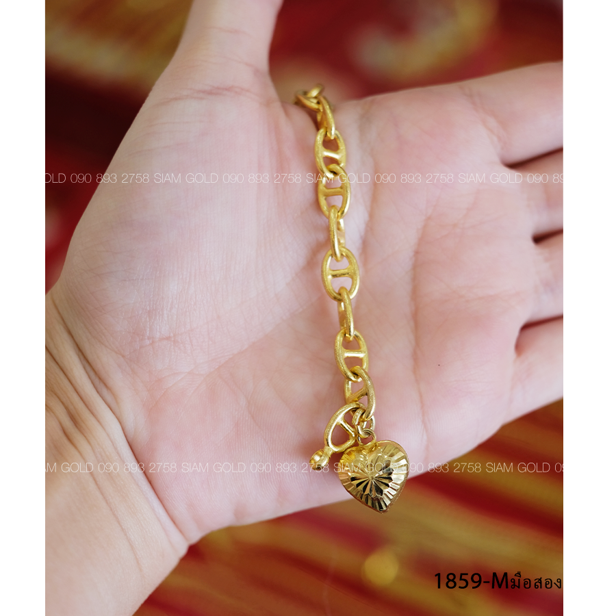 (M-มือสอง) สร้อยข้อมือ ข้อมือลายโซ่ห่วง 1 บาท