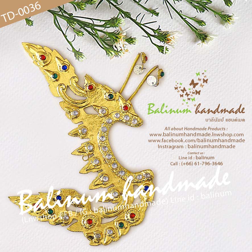 (สำหรับผู้ใหญ่) เครื่องประดับหู (จรหู, จอนหู) หุ้มทองคำแท้ 100% งานแฮนด์เมด ประดับพลอยสี (สำหรับผู้ใหญ่) ทอง (Gold)