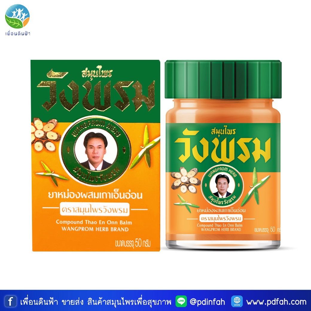 C11 วังพรม ยาหม่องเถาเอ็นอ่อน สูตรเย็น 50g. WANGPROM Compound Thao En Onn Balm (ยาหม่องวังพรม)