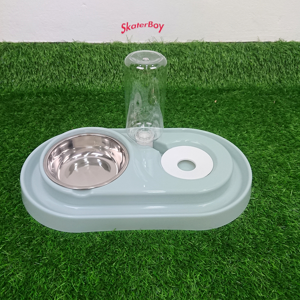 [1100] ชามให้น้ำ ให้อาหารสด สุนัข แมว ทำความสะอาดง่าย มีช่องน้ำหล่อกันมดขึ้น