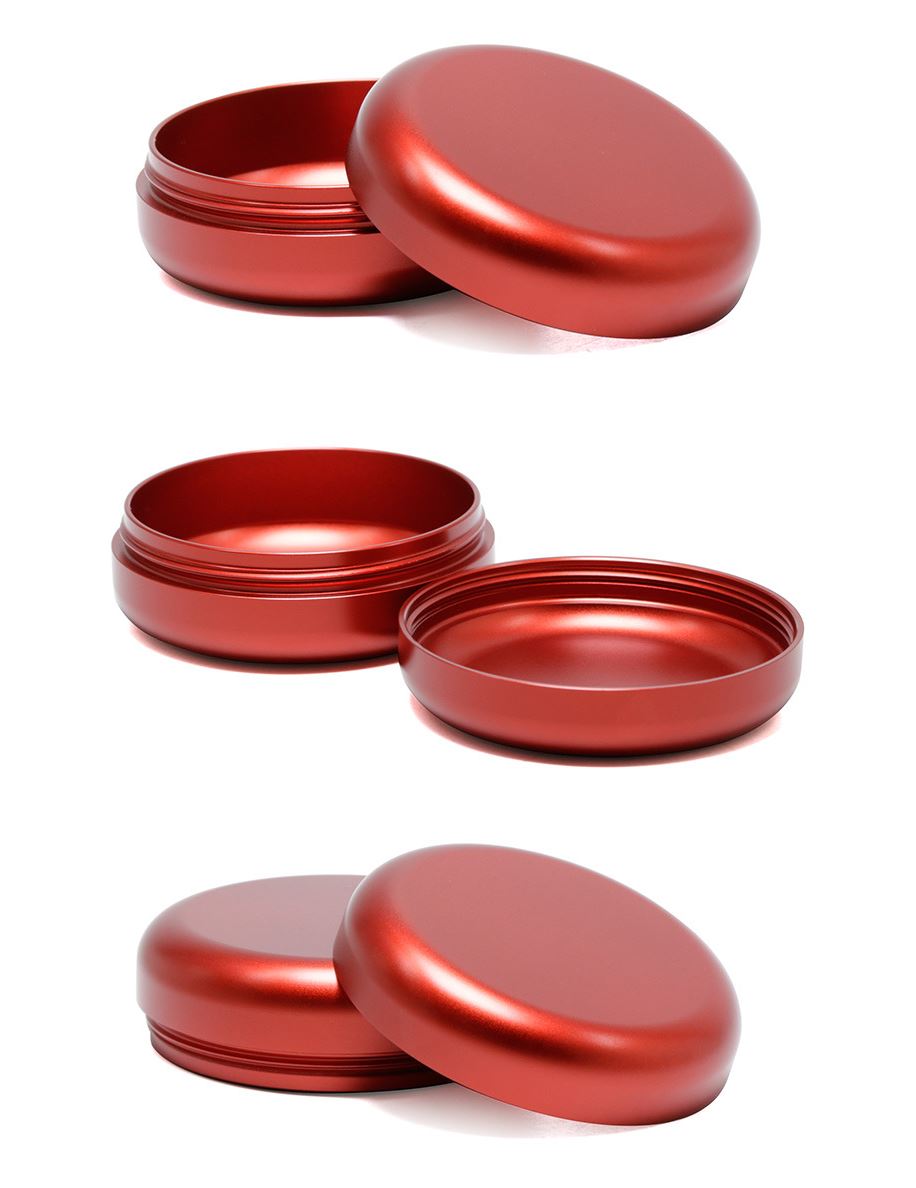 [1003] กล่องเก็บสมุนไพร กลม 2ขนาด Aluminum กันชื้น กันฝุ่น เก็บยา