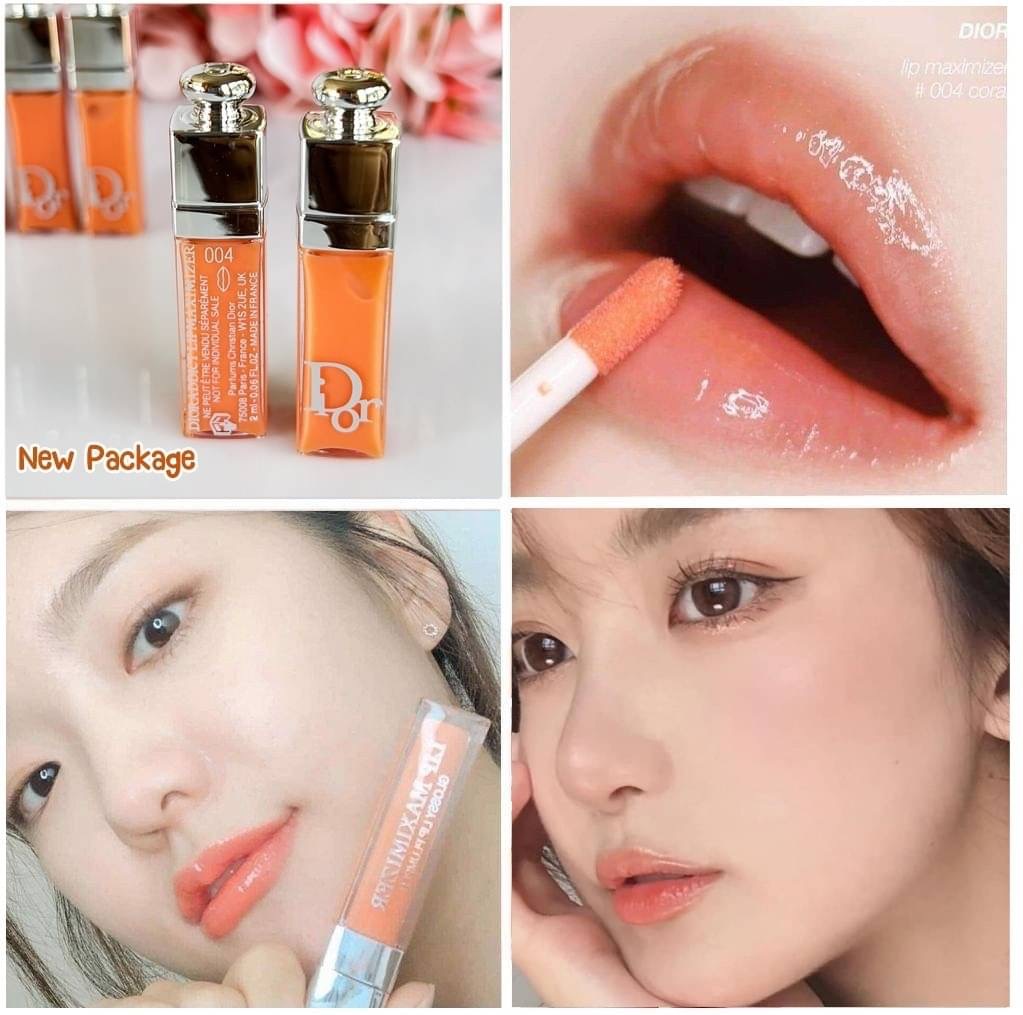 ลิปสติก Dior Lip Maximizer High Volume Lip Plumper 2 ml สี #004 Bright Coral