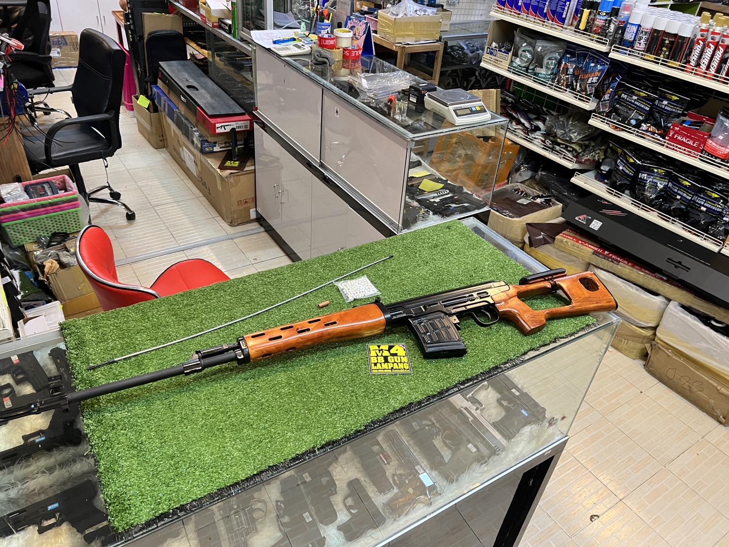 A&K รุ่น (SVD-MW-E)ระบบไฟฟ้า บอดี้โลหะ ไม้แท้ SVD Dragunova