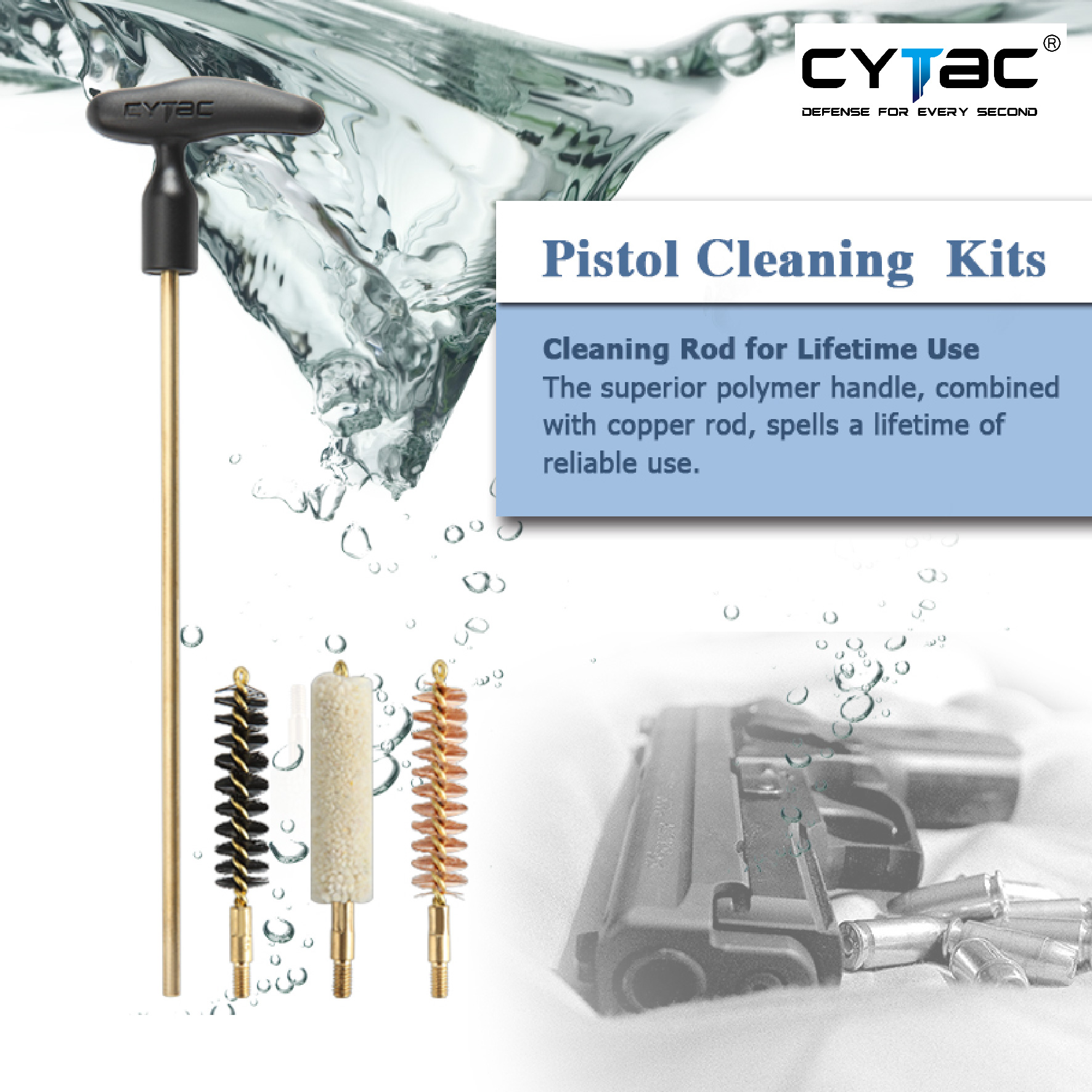 CYTAC ชุดทำความสะอาดขนาด 0.38/9mm. (K0330)