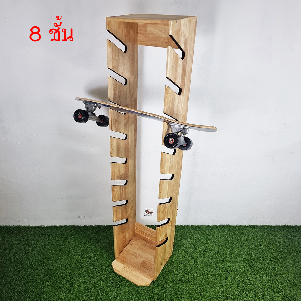0102 ชั้นวาง สเก็ตบอร์ด 1-8 ชั้น กว้าง30cm ไม้ยางพารา หนาทน 1ชั้น สำหรับช่าง 2ชั้นวางในรถ