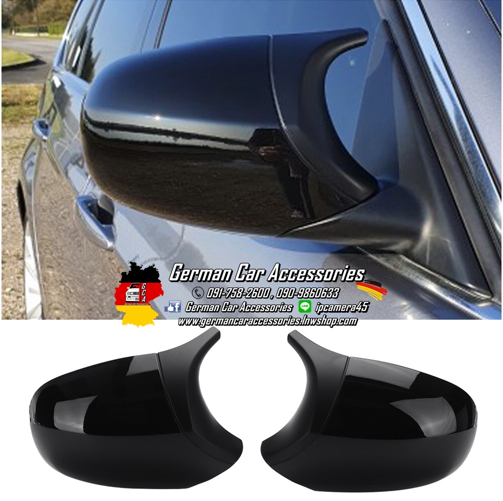 กรอบกระจก สีดำเงา BMW E90 LCI ทรงM (แบบเปลี่ยน)
