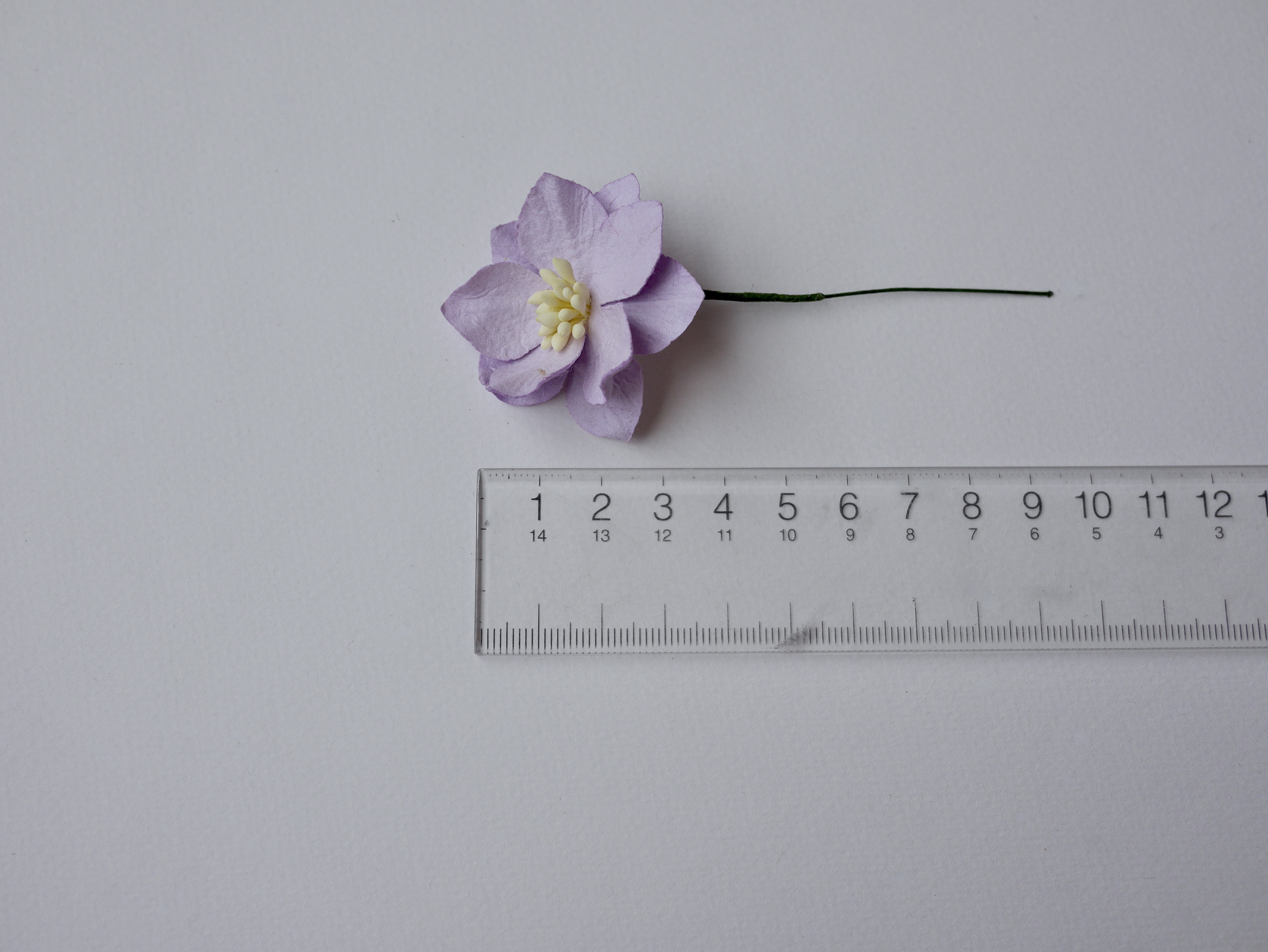 ดอกไม้กระดาษสา ดอกโลตัสอินโดนิเซียกระดาษ ดอกไม้กระดาษสาราคาส่ง ดอกไม้กระดาษสำหรับตกแต่งของชำร่วย งานแต่งงาน ทำช่อดอกไม้ติดอกเจ้าบ่าว ข้อมือดอกไม้เจ้าสาว ขนาด3.5 cm. 25 ดอก สีวม่วงพาสเทล 188 Paper flowers supplies: DIY wedding tools Big Cherry blossom (Lot