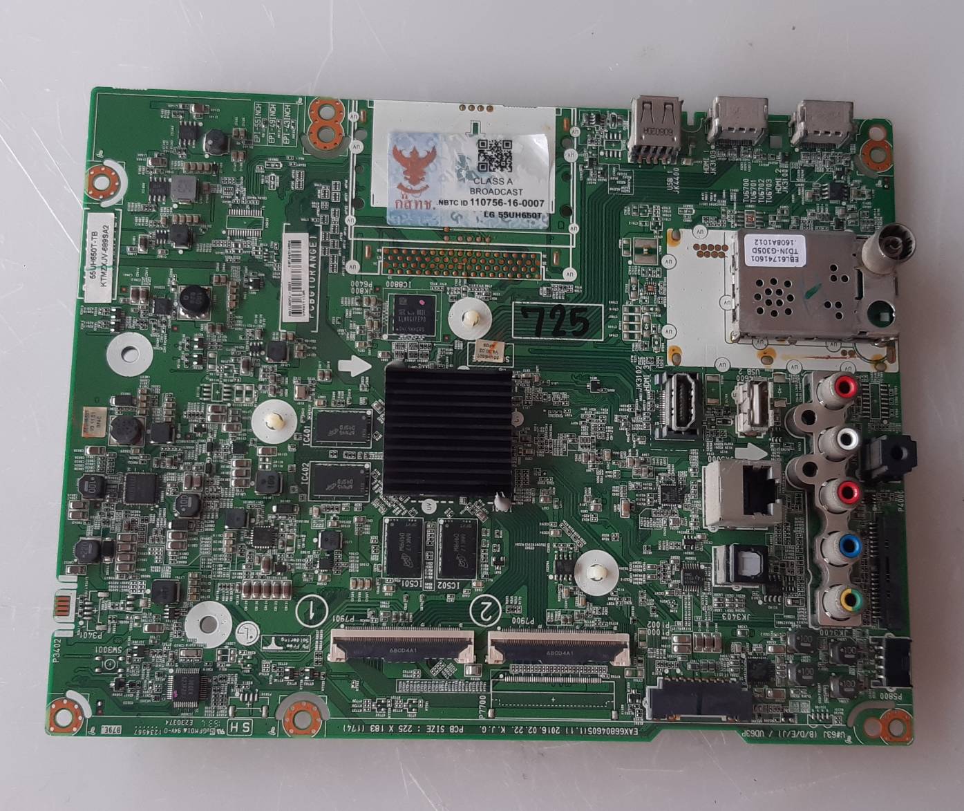 อันที่ 725 LG 55UH650T ซีสเตร็ม EAX66804605 EBL61741601 ดีเทสแล้ว