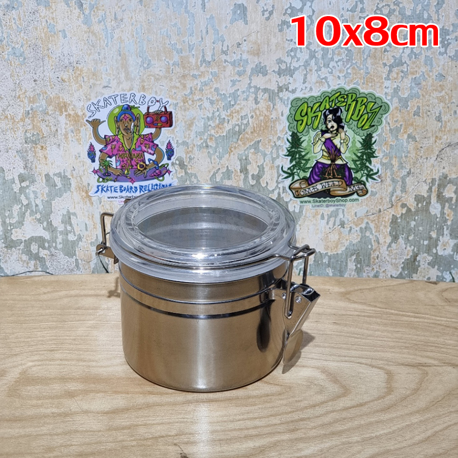 [1003] กระป๋อง Stainless steel หลายขนาด ล็อคเก็บความชื้น เก็บสมุนไพร ชา กาแฟ