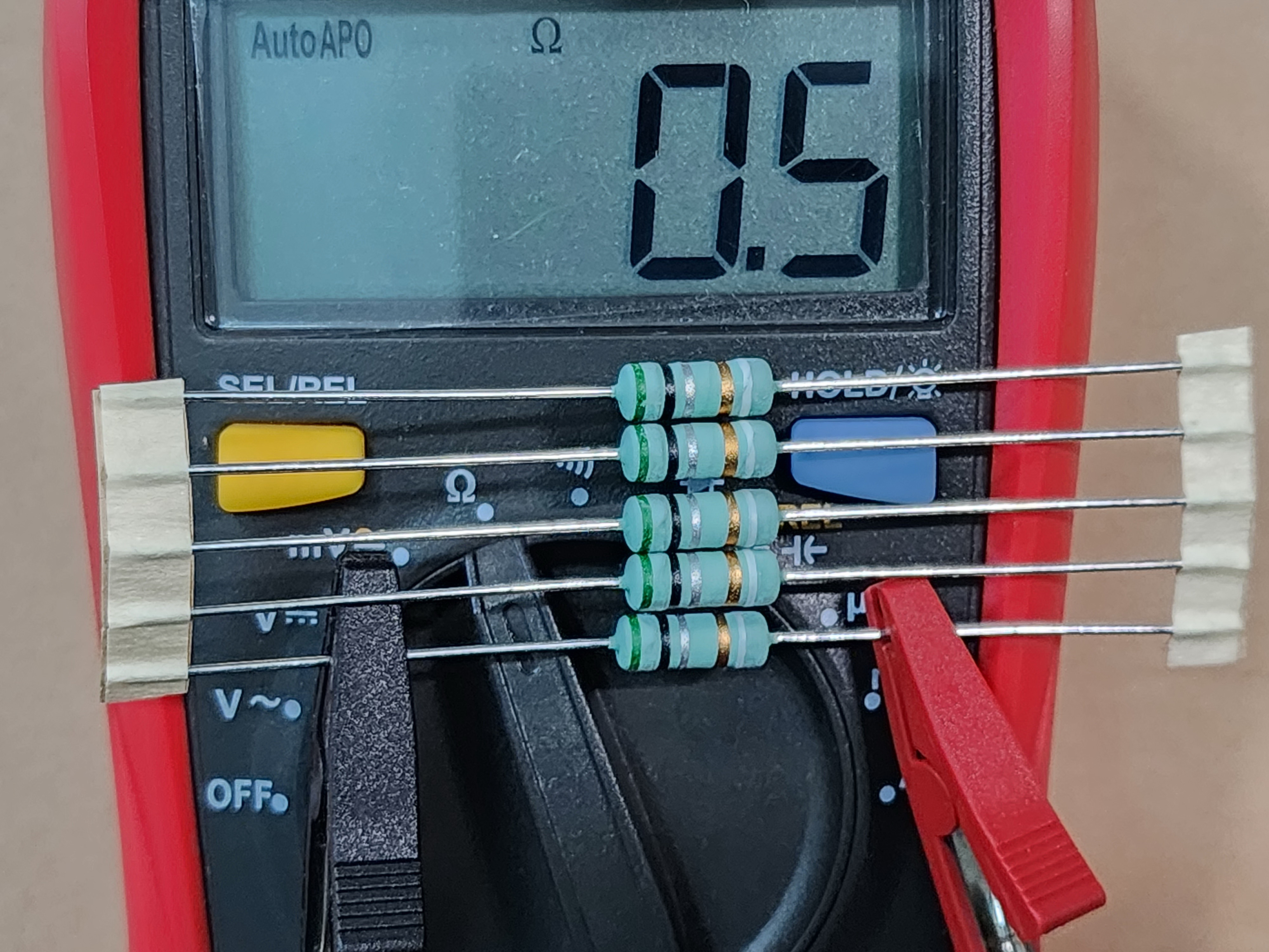 ตัวต้านทาน 0.5 Ohm สีอะไรบ้าง ตามรูปอ่านค่าได้กี่โอห์ม