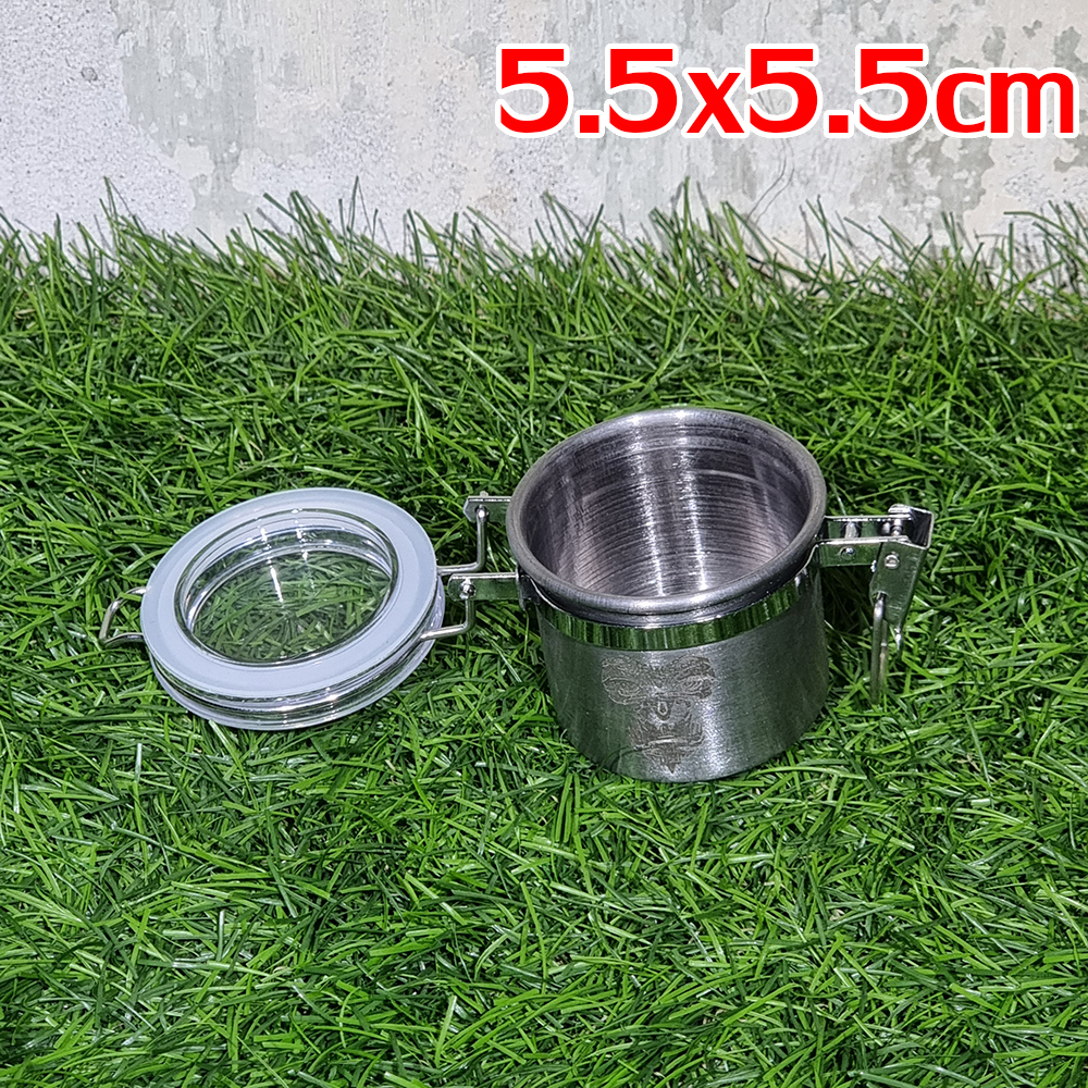 [1003] กระป๋อง Stainless steel หลายขนาด ล็อคเก็บความชื้น เก็บสมุนไพร ชา กาแฟ