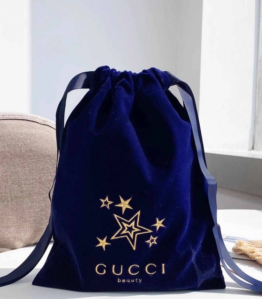 Gucci Beauty Drawstring Bag ถุงผ้ากำมะหยี่