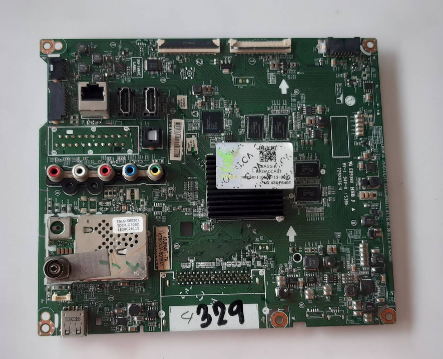 อันที่ 329 LG 43UF640T ซีสเตร็ม EAX66485504 ดีเทสแล้ว