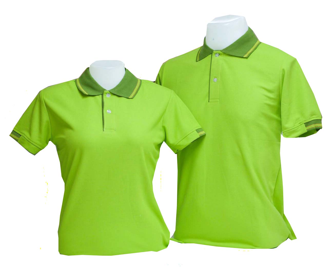เสื้อโปโล สีเขียวนีออน ราคาส่ง คละไซส์