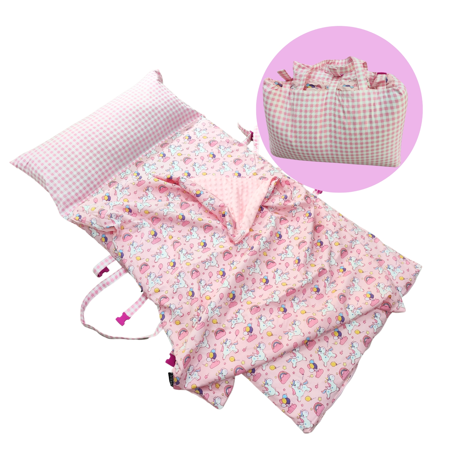 ที่นอนอนุบาลไส้กันน้ำ หมอนและที่นอนติดกัน ผ้าห่มแยก ถอดปลอกได้