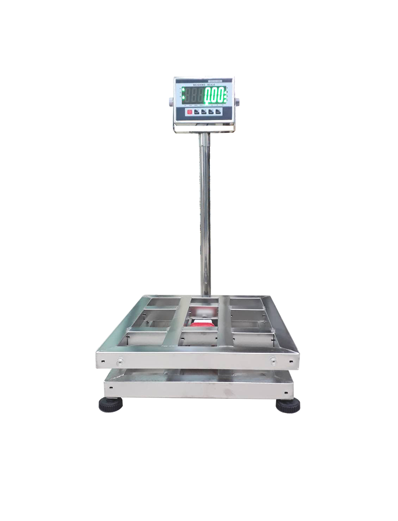 ชุดแท่นชั่งตั้งพื้นแบบกันน้ำ,กันฝุ่น หัวอ่านกันน้ำ/กันฝุ่นได้ถึง 2 ชั้น โครงสร้างแท่นชั่งเป็นสแตนเลส ขนาดแท่นชั่งมีให้เลือกตามความต้องการของลูกค้า