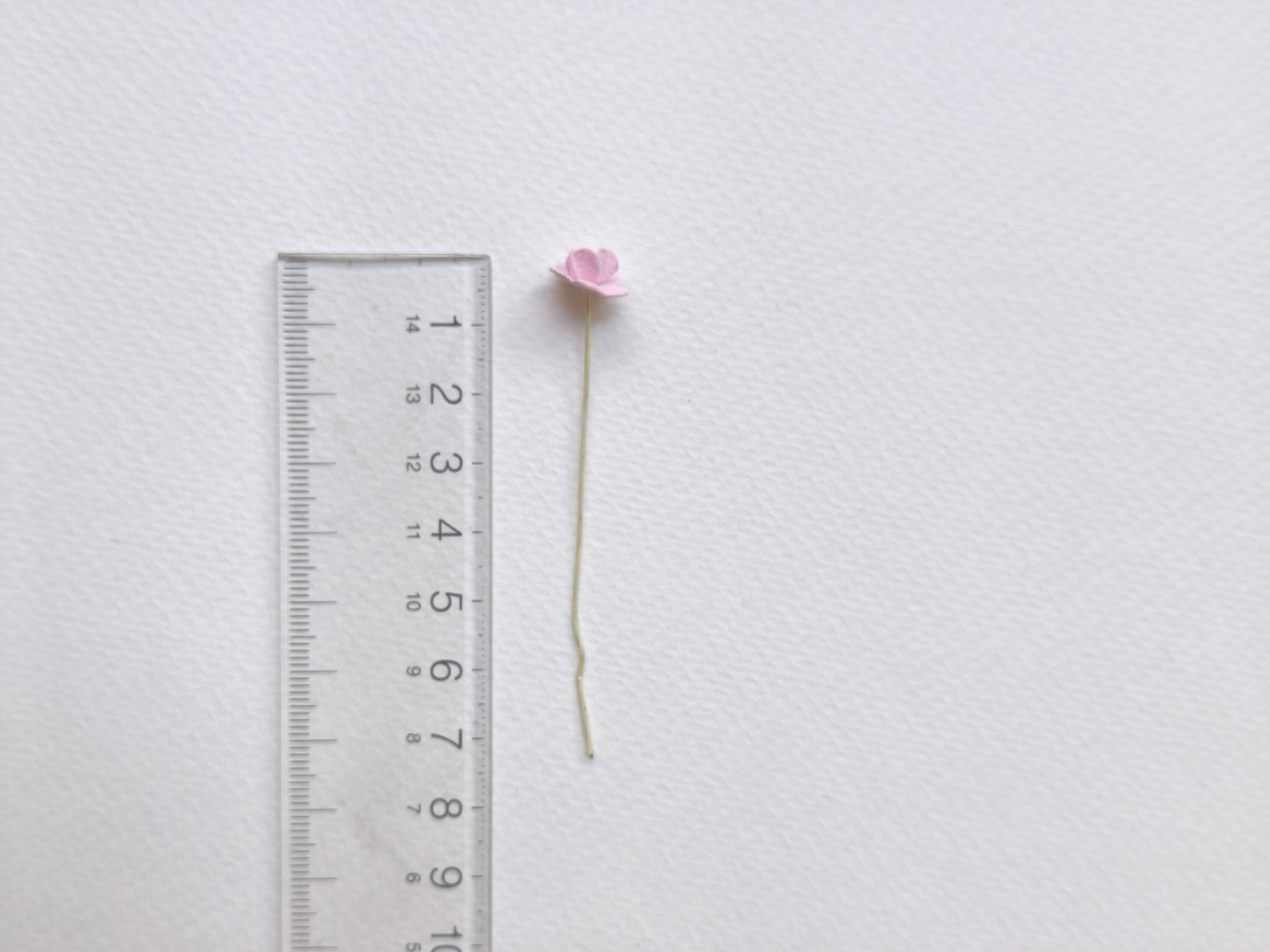 ดอกไม้กระดาษสา ดอกไม้กระดาษสาราคาส่ง ดอกไม้กระดาษสำหรับตกแต่ง งานแต่งงาน หรือติดของชำร่วย ดอก creeping lady 100 ดอก ขนาด 0.8 cm. สีชมพูพีช Small Paper Flower with stem, 100 pcs., size 0.8 cm., creeping flowers 2 layers, pink peach color