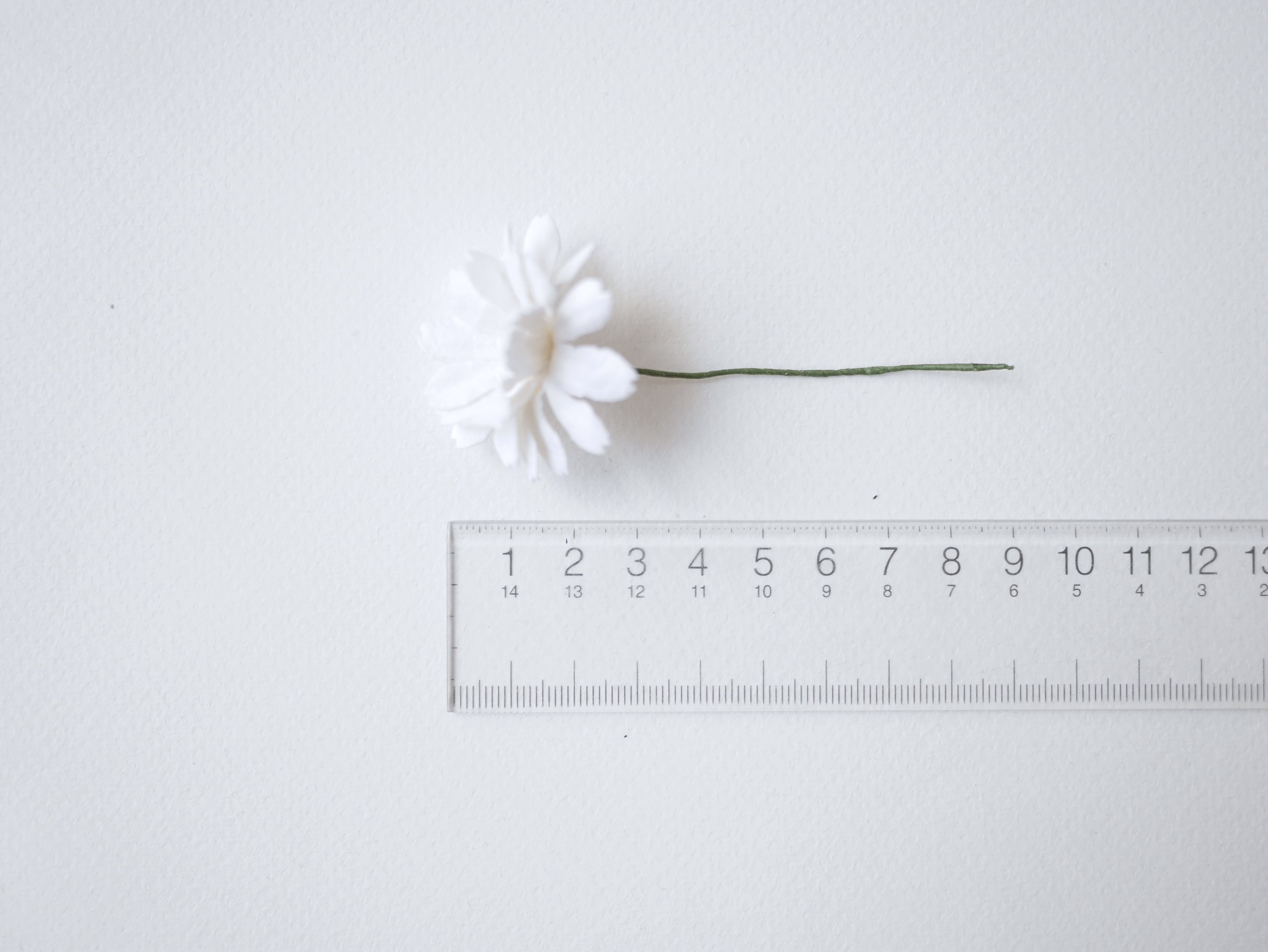 ดอกไม้กระดาษสา ดอกไม้ประดิษฐ์จากกระดาษสา ดอกเดซี่ ดอกไม้กระดาษสาขายส่ง ดอกไม้ประดิษฐ์ ดอกไม้ทำข้อมือเพื่อนเจ้าสาว ดอก daisy ขนาด 3.5 cm. จำนวน 25 ดอก สีขาว Paper Flower, 25 Daisy Flowers, ivory color, size 4.5 cm., white pollen.