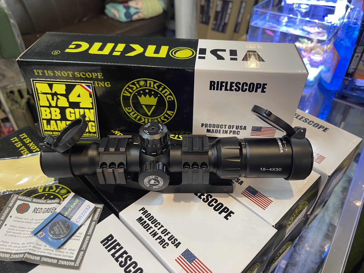 Scope : VisionKing 1.5-4x30 CQB เป้า Mil-Dot