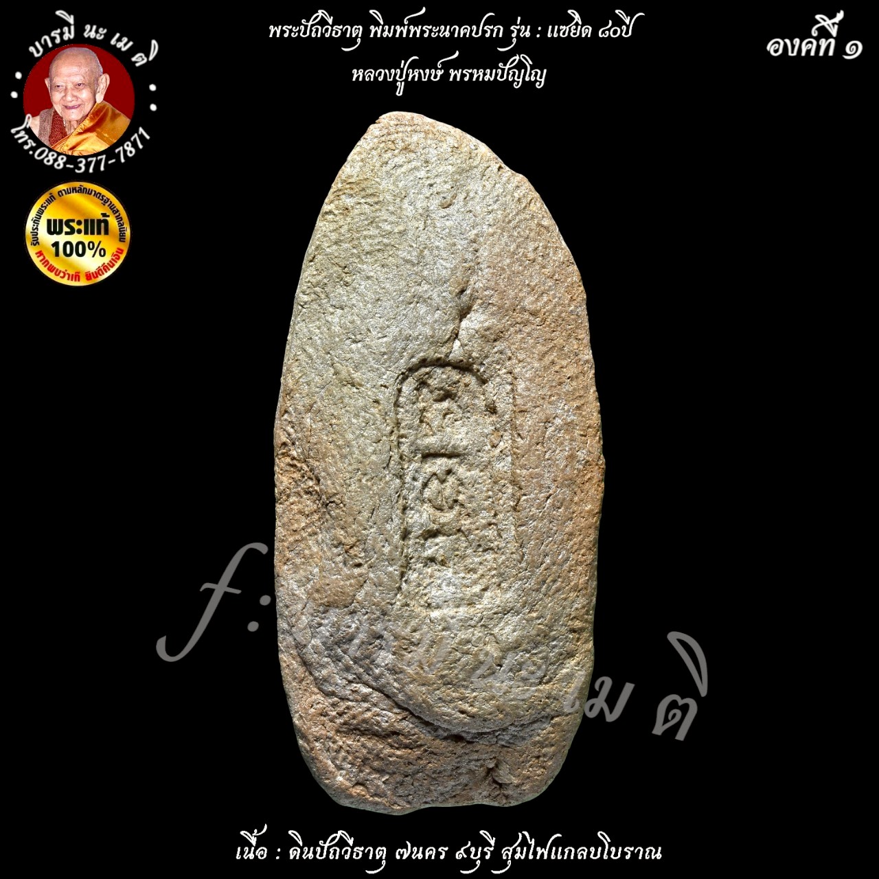 พระปัถวีธาตุ ( พิมพ์พระนาคปรก ) หลวงปู่หงษ์ พรหมปัญโญ