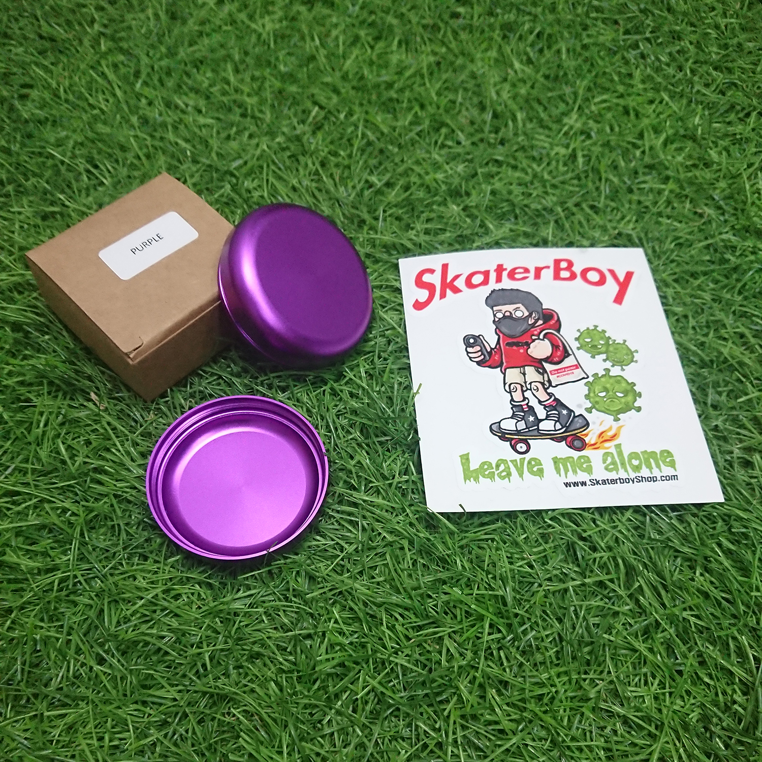 [1003] กล่องเก็บสมุนไพร กลม 2ขนาด Aluminum กันชื้น กันฝุ่น เก็บยา