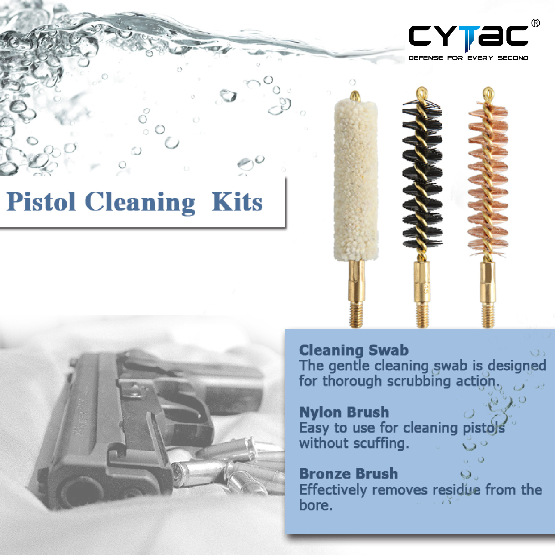 CYTAC ชุดทำความสะอาดขนาด 0.45 cal. (K0330)