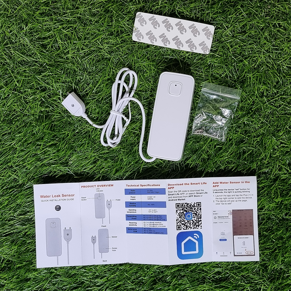 [1001] Water Leak sensor วัดระดับน้ำแจ้งเตือนผ่านมือถือ smart life