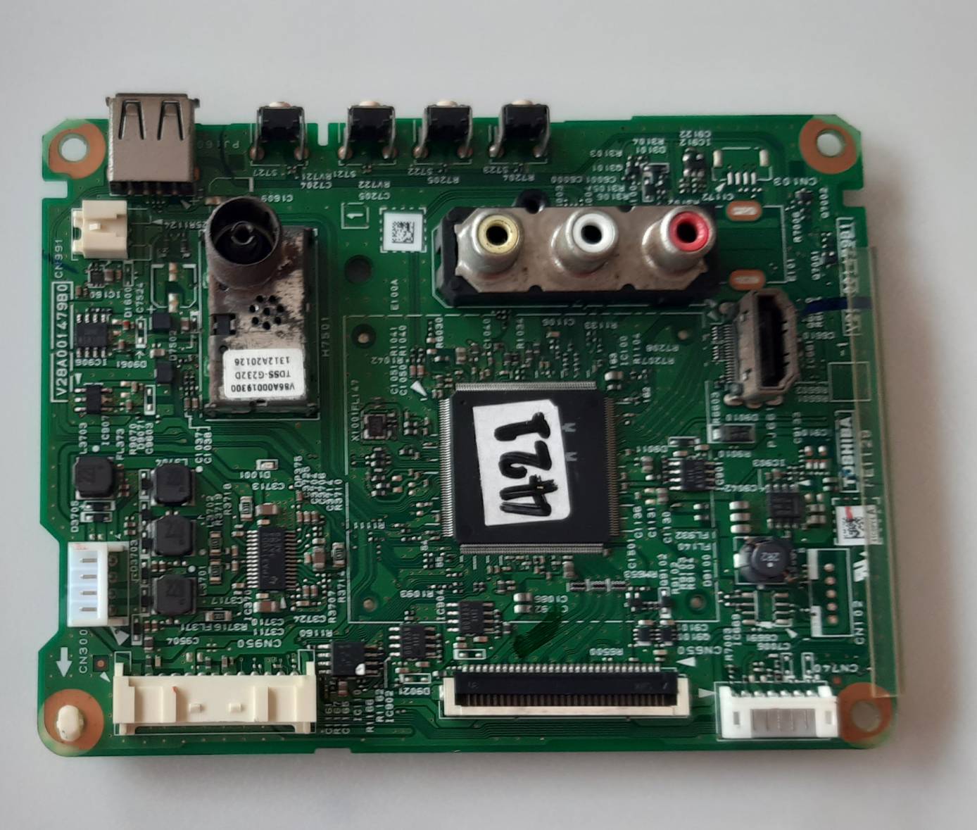 อันที่ 421 TOSHIBA 32P1300VT ซีสเตร็ม V28A001479B0 30PIN ดีเทสแล้ว