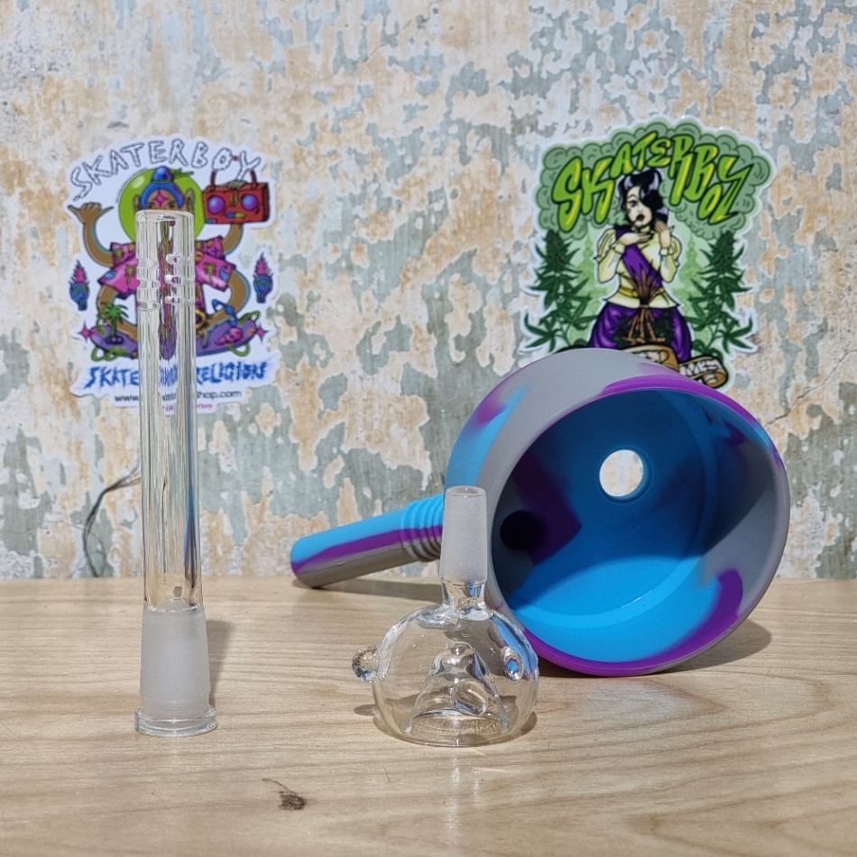 [1004] แจกัญ Silicone พกพา ใช้กับกระป๋องกว้าง 7cm ข้อต่อ 10mm