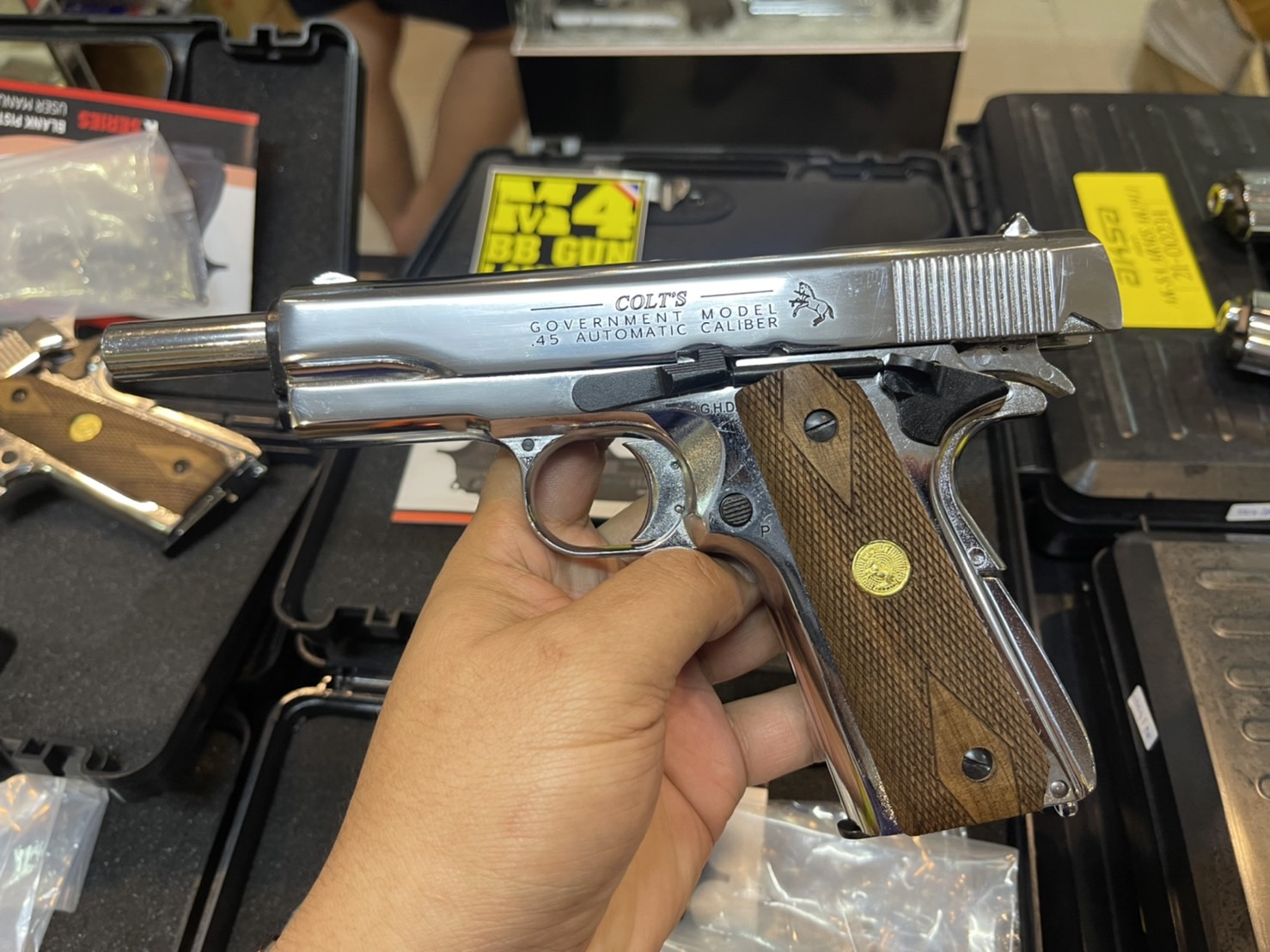 AKSA COLT 1911 ลาย Government สีเงินเงา