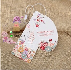 Tag เสื้อผ้า ห้อยสินค้า(ลายดอกไม้) 5x9 cm แพ็ค100ชิ้น รหัสสินค้า: 006800