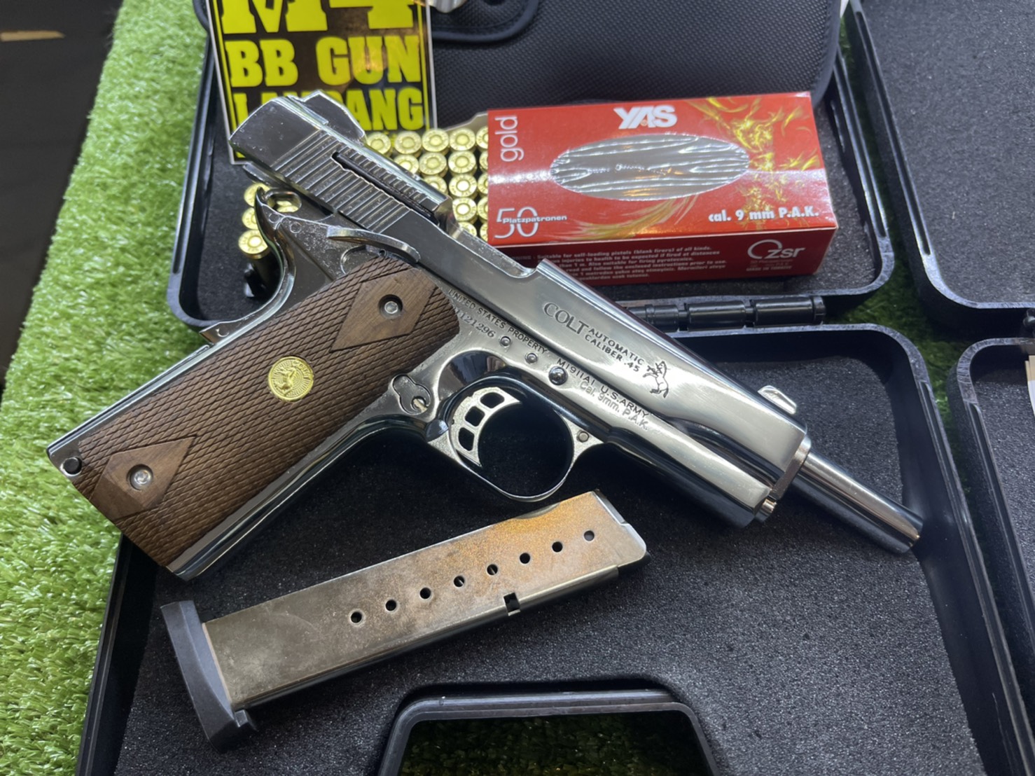 KUZEY M1911 ลาย Government ลำกล้อง 5" เงินเงา