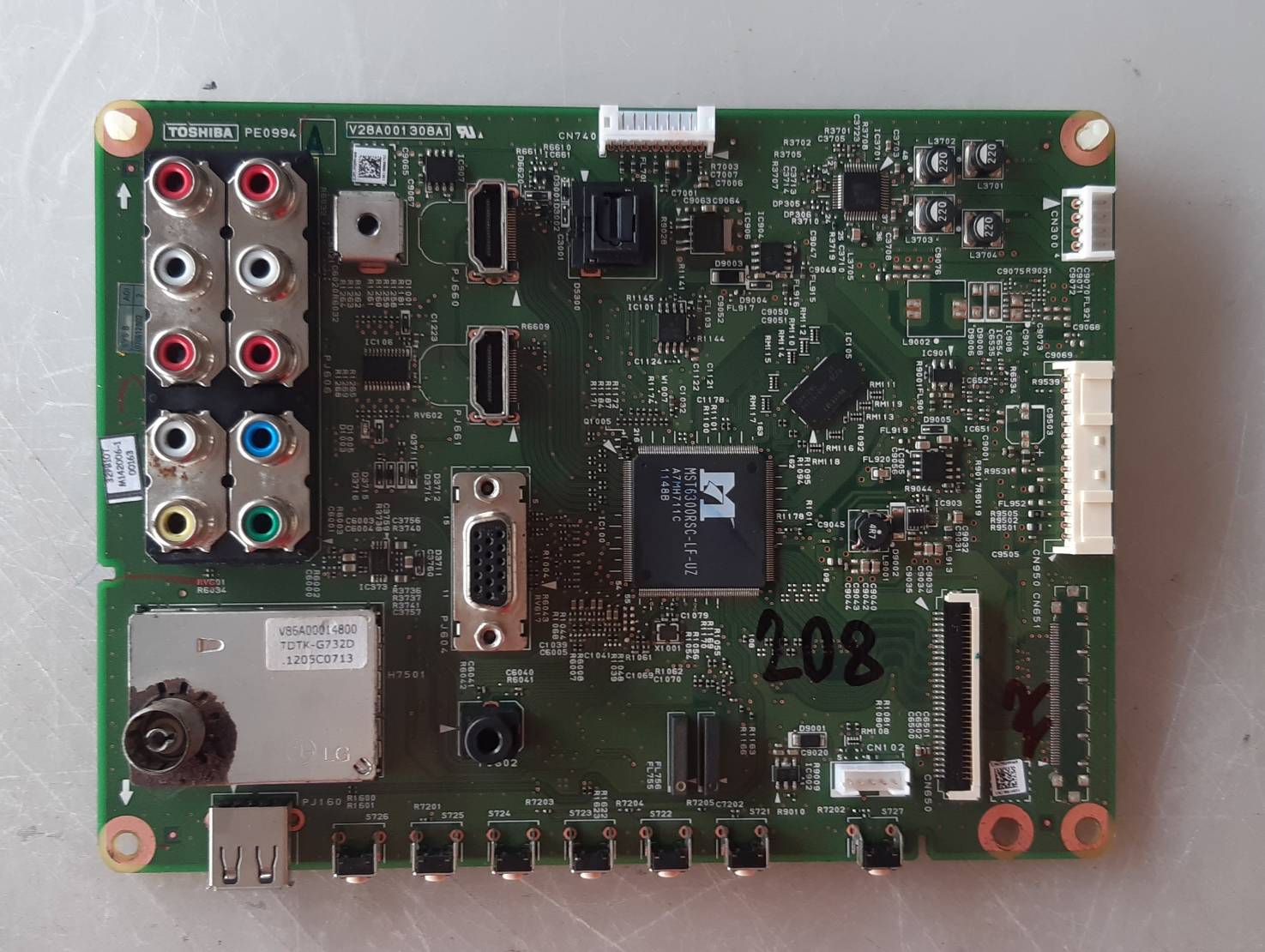 อันที่ 208 TOSHIBA 32PB10T ซีสเตร็ม V28A001308A1 30PIN ดีเทสแล้ว