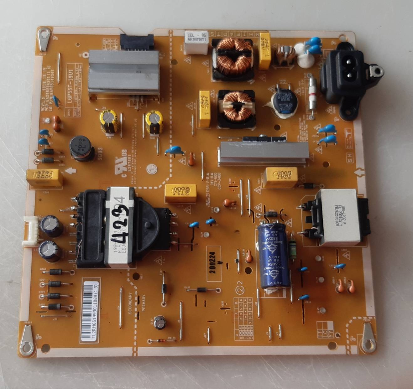 อันที่ 423 LG 55UM7290PTD ซัฟฟลาย EAX68284301 ดีเทสแล้ว