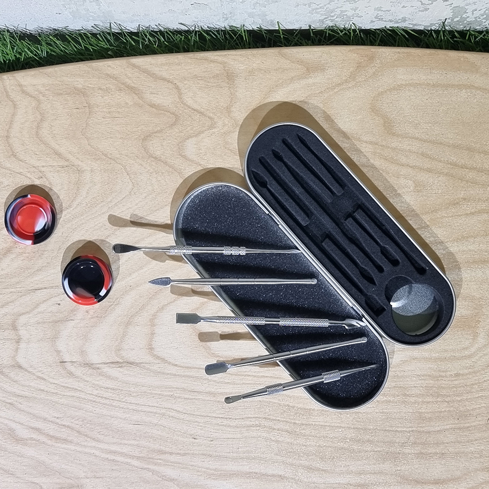 [1003] ไม้แยง ช้อนตัก สแตนเลส ซิลิโคนเก็บ งาน Wax Dab hash พร้อมกล่อง