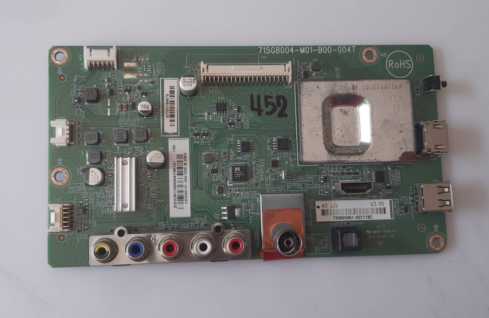 อันที่ 452 LG 43LH500T ซีสเตร็ม 715G8004-M0D-B00-004T ดีเทสแล้ว