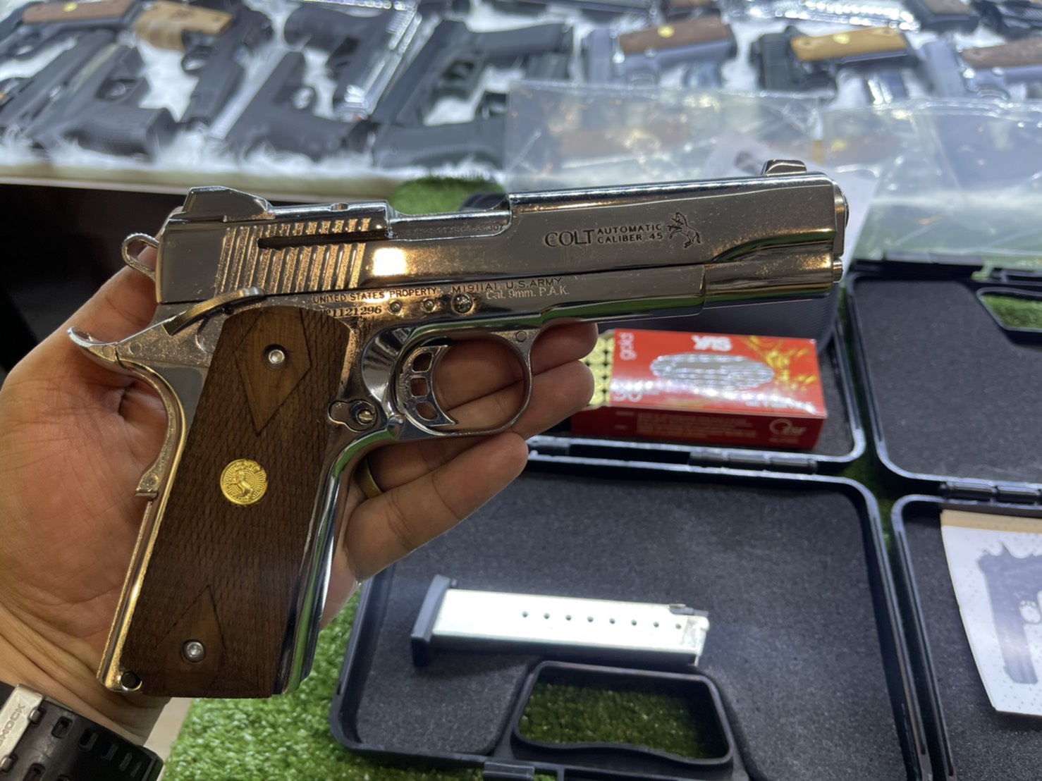 KUZEY M1911 ลาย Government ลำกล้อง 5" เงินเงา