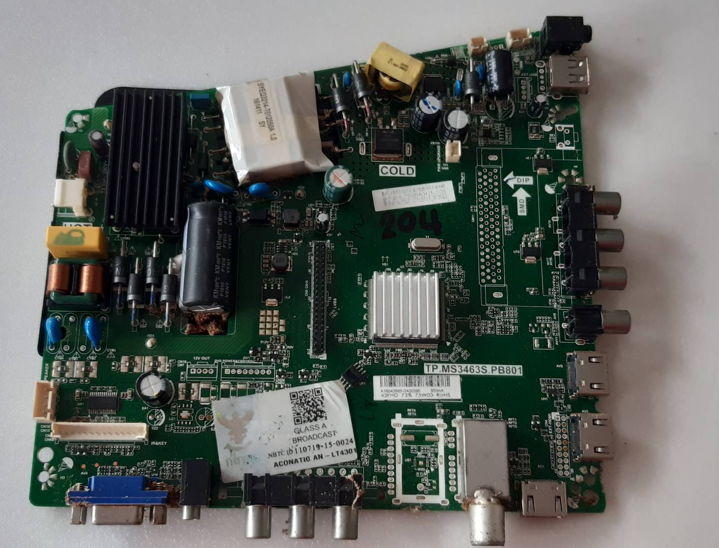 อันที่ 204 ACONATIC AN-LT4301 ซีสเตร็ม TP.MS3463S.PB801 ดีเทสแล้ว