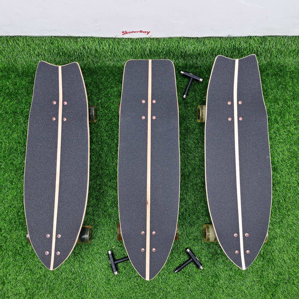 0202 Surf skate RareAnt บอร์ด 30.5x9.5 นิ้ว ทรัค CX7 ล้อ 65mm เซิร์ฟสเก็ตแผ่นกว้างยืนง่าย