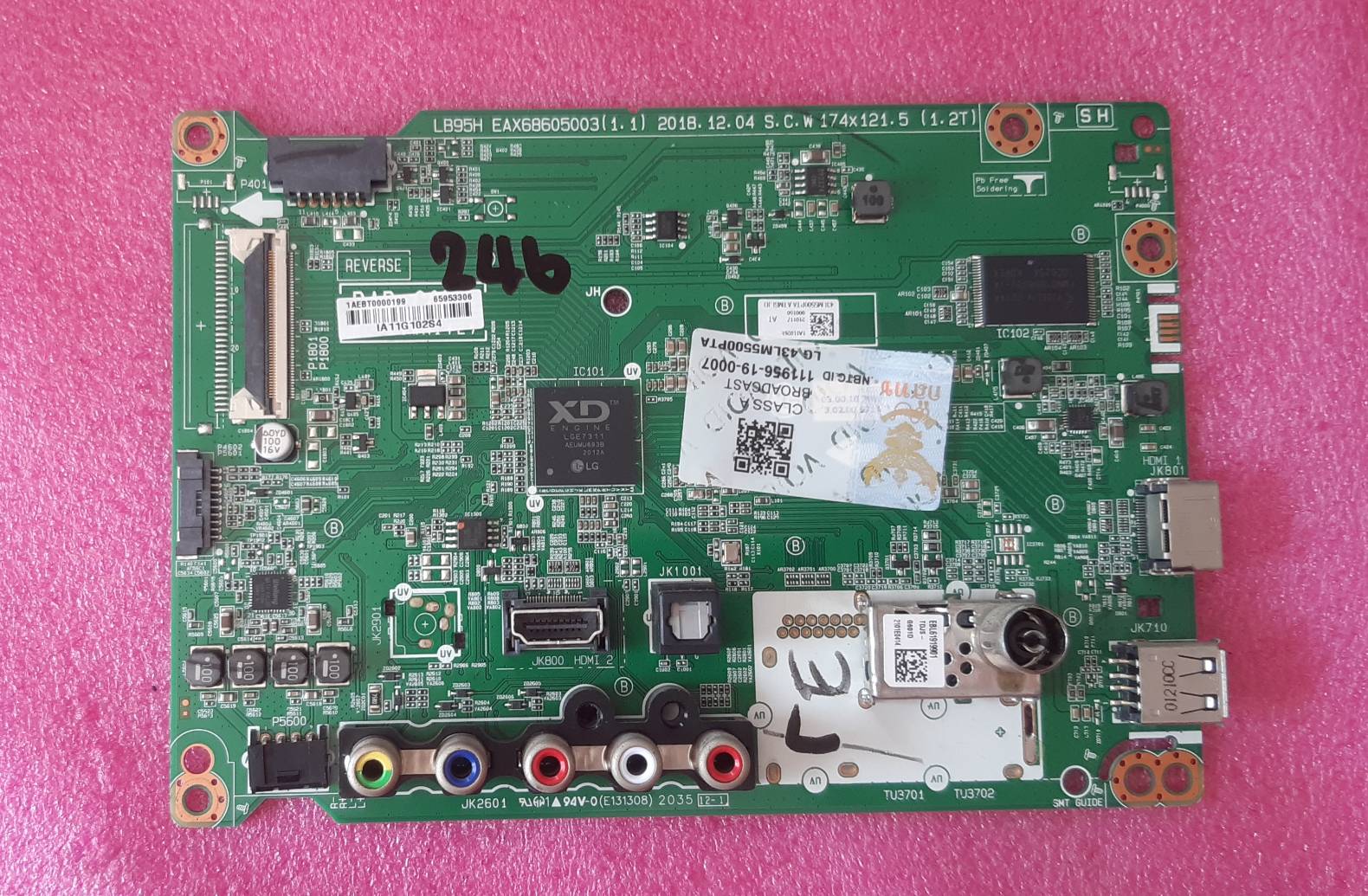 อันที่ 246 LG 43LM5500PTA ซีสเตร็ม EAX68605003 ดีเทสแล้ว